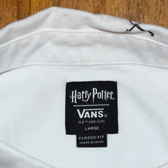 Vans Harry Potter Short Sleeve Classic Fit Button Front Shirt Sz L - Picture 4 of 4